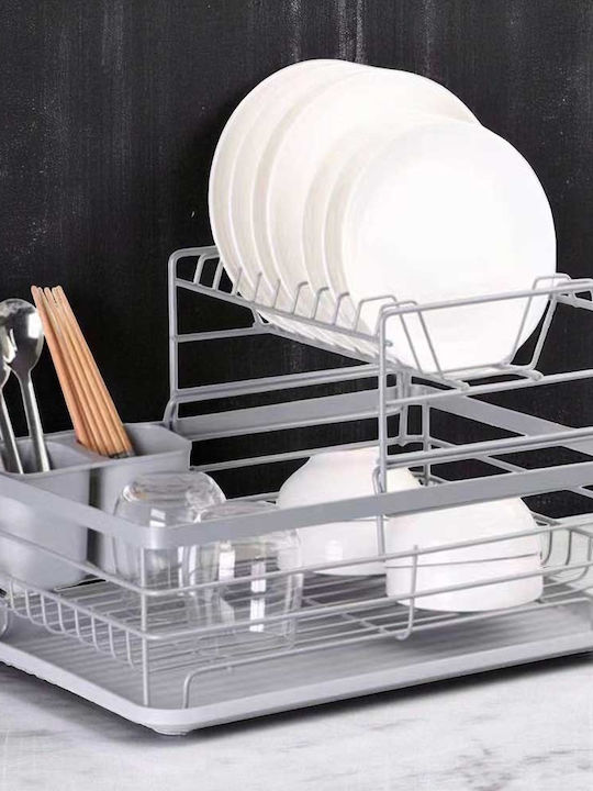 Elitehoff Στραγγιστήρι Νεροχύτη Μεταλλικό Γκρι 43x32.5x27.5cm