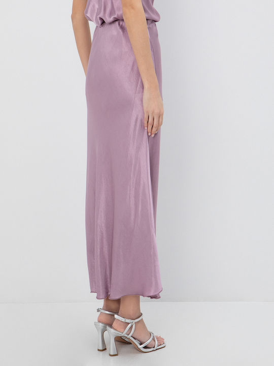 Saten Midi Damenrock Saten