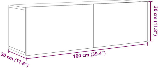 Секция за Дневна Черен Дъб 100x30x30.5см