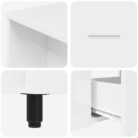 vidaXL Πάγκος χωρίς Νιπτήρα Μ80xΒ35xΥ60cm Λευκό