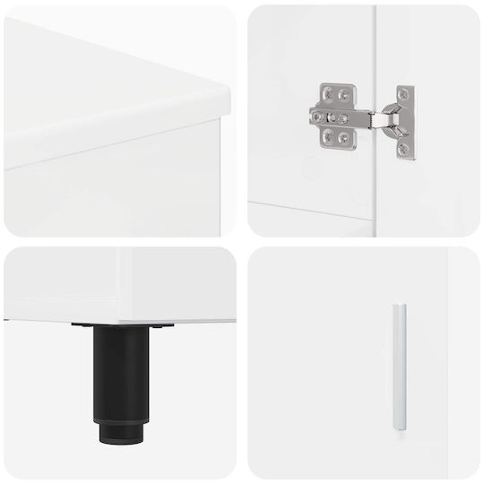 vidaXL Πάγκος χωρίς Νιπτήρα Μ60xΒ35xΥ60cm Λευκό