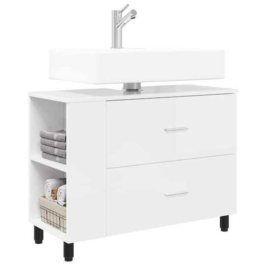 vidaXL Πάγκος χωρίς Νιπτήρα Μ80xΒ35xΥ60cm Λευκό