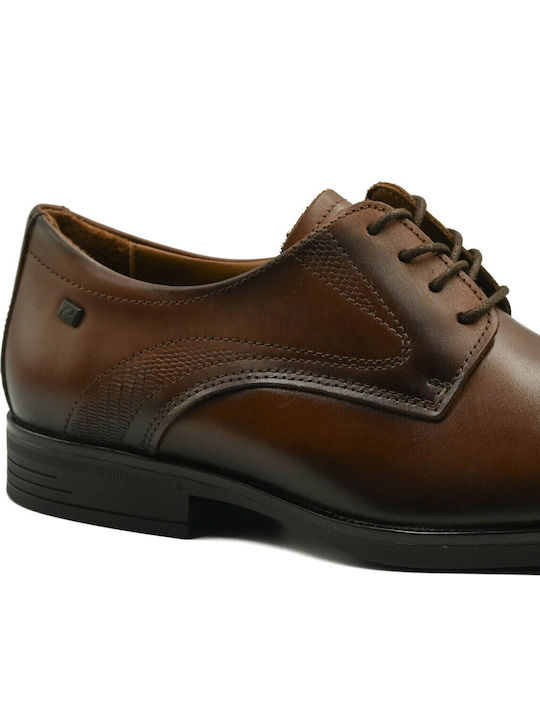 Herren Schuhe Braun Leder Schnürschuhe