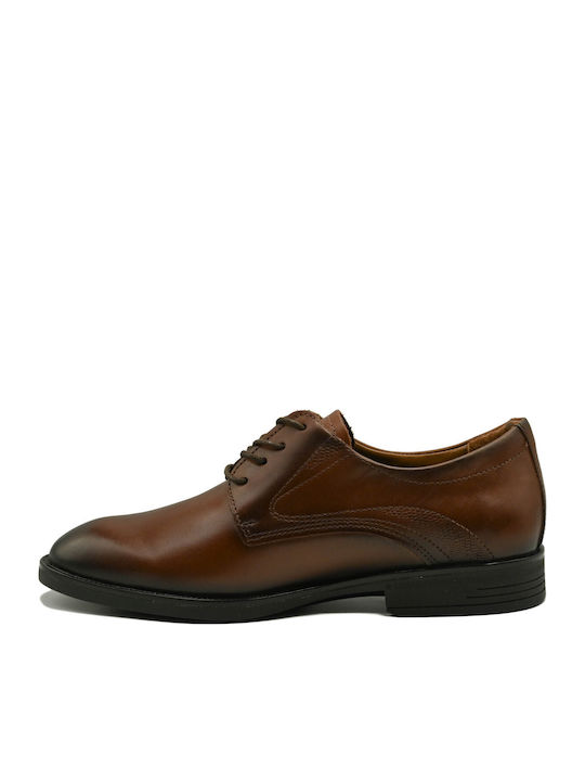 Herren Schuhe Braun Leder Schnürschuhe
