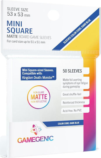 Gamegenic Matte Mini Square Card Sleeves Square Size 50τμχ
