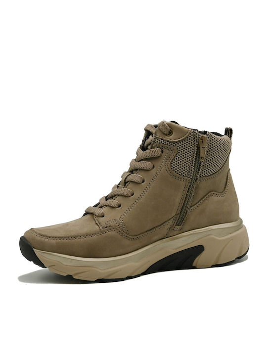 Leather Women's Gray Ankle Boots