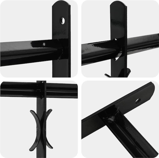 Plasă de Securitate pentru Ferestre 3 Pachete 3 Bucăți 43-74 cm 42031285 Negru