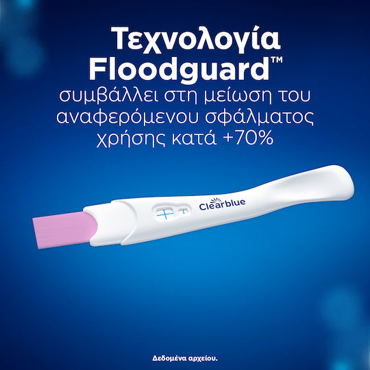 Clearblue Τεστ Εγκυμοσύνης Γρήγορης Ανίχνευσης μετά από 1 Λεπτό 2τμχ