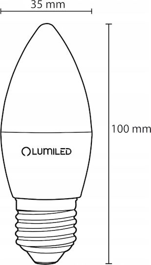 Lumiled LED Лампа 5W За Патрон E27 И Форма B35 Хладно Бяло 470 Лумени