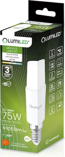 Lumiled Λάμπες LED 10W για Ντουί E14 και Σχήμα T37 Φυσικό Λευκό 1055lm 6τμχ