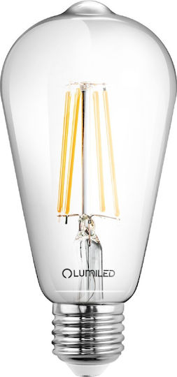 Lumiled LED Glühbirnen 8W für E27 Glühbirnensockel und Form ST64 Naturweiß 880lm 6 Stück