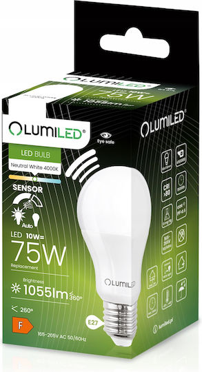 Lumiled LED Glühbirnen 10W für E27 Sockel und Form A60 Naturweiß 1055lm 3 Stück