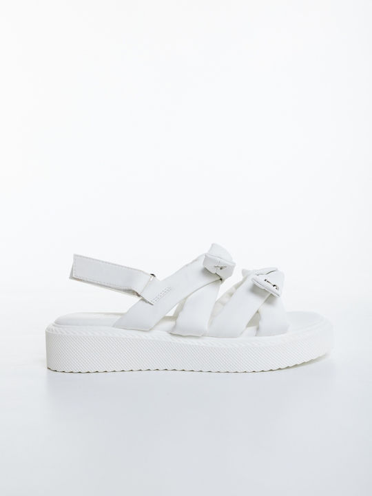 Women's White Flat Sandals