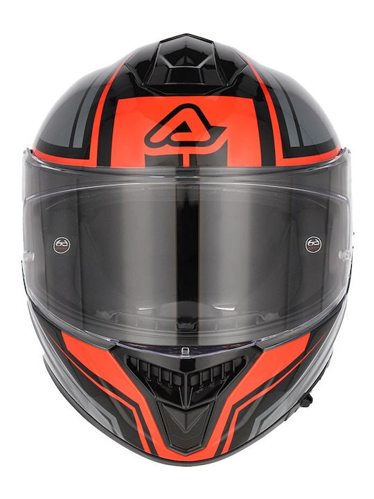 Acerbis Tarmak-X Grey/Red Motorcycle Helmet Full Face ECE 22.06 1480gr with Sun Visor