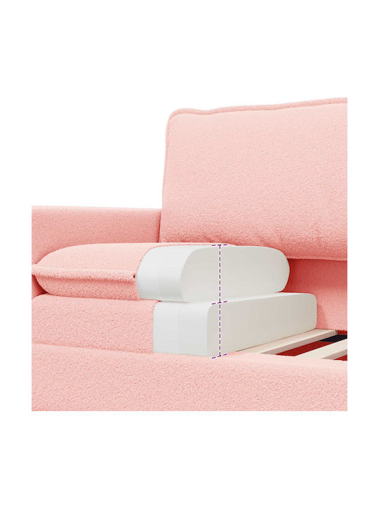 Two-Seater Couch Pink 156x81x87.5cm