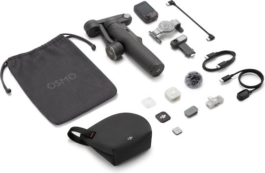 DJI Osmo Mobile 8P (Creator Combo) Gimbal Κινητού με Σταθεροποιητή 3 Αξόνων και 10 ώρες λειτουργίας Μαύρο