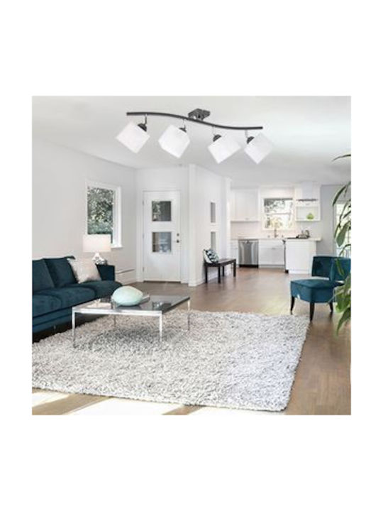 Light Home Σποτ με 4 Φώτα σε Λευκό Χρώμα