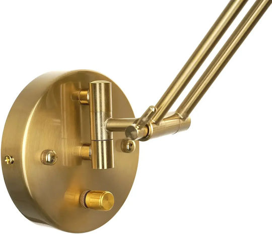 Einzelne Decken- und Wandleuchte in Goldfarbe