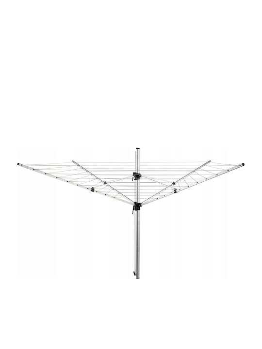 Rorets Folding Floor Clothes Drying Rack Aluminum for Garden with Hanging Length 2m