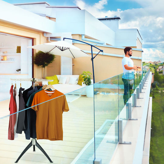 Relaxdays Uscătoare Rufe Pliere Pardoseală Din Plastic 128x66cm