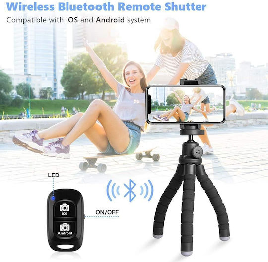 Ubeesize Stativ - Mini Fernbedienung Kompakt Stabil Flexibel 360° Rotation 25,4 cm Für Smartphones Kameras Gopro