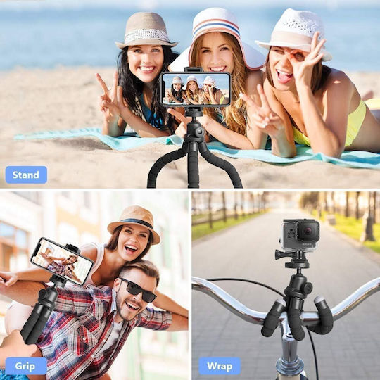Ubeesize Stativ - Mini Fernbedienung Kompakt Stabil Flexibel 360° Rotation 25,4 cm Für Smartphones Kameras Gopro
