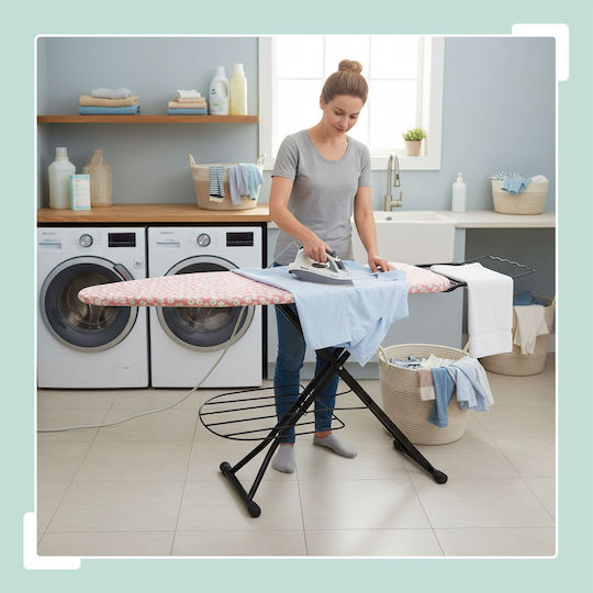 Relaxdays Masă De Călcat Pentru Fierul De Călcat Cu Aburi Compactă 110x33cm