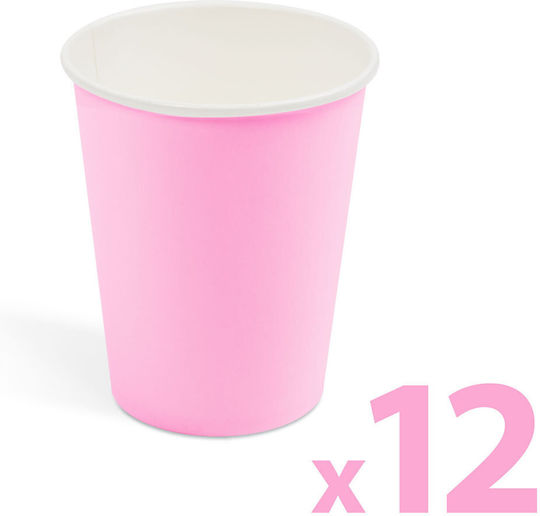 Disposable Drinkware Pink 250ml 12pcs