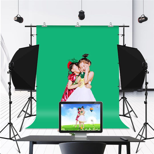 Suport Portabil Fundaluri Fotografice 2x2m 3 Fundaluri 4 Cleme Pliabil Asamblare Ușoară Geantă Studio Foto Video Inclusă Multicolor