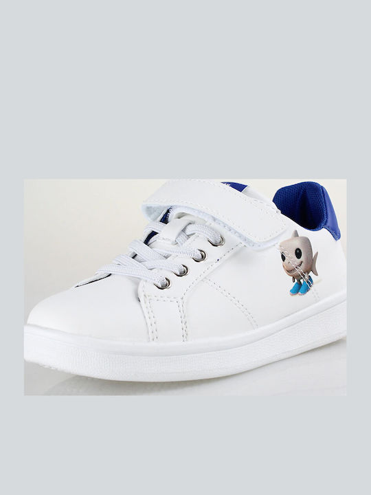 Brainrot Tralalero Tralala Παιδικά Sneakers Ανατομικά με Σκρατς Λευκά