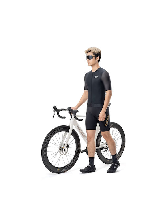 Rockbros Herren Kurze Ärmel Fahrradtrikot Schwarz