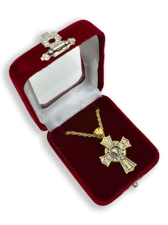 Doppeltes Kreuz mit dem Erestaurierten aus Stahl mit Kette