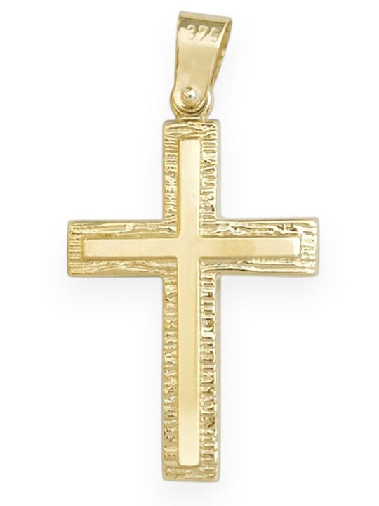 Goldjewels Χρυσός Σταυρός 9Κ Διπλής Όψης