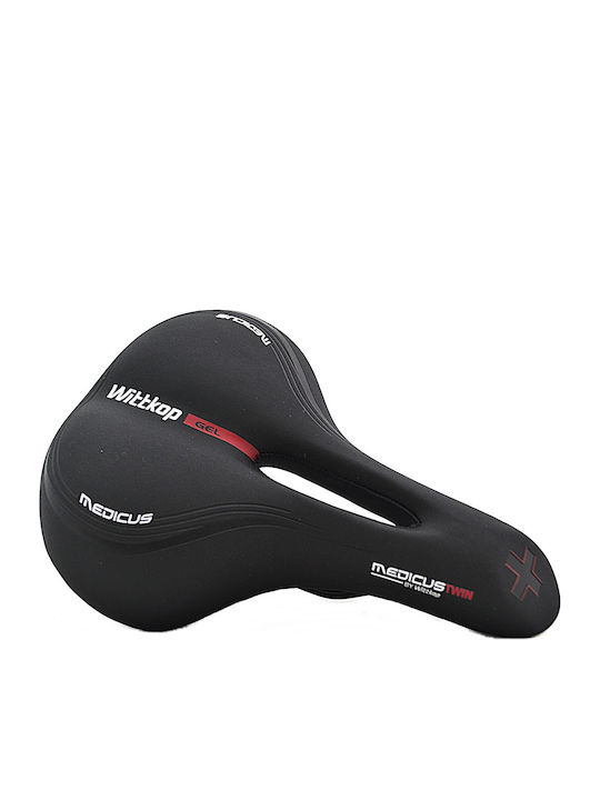 Wittkop Twin Șea De Bicicletă Neagră Cu Gel 255 X 185 Mm