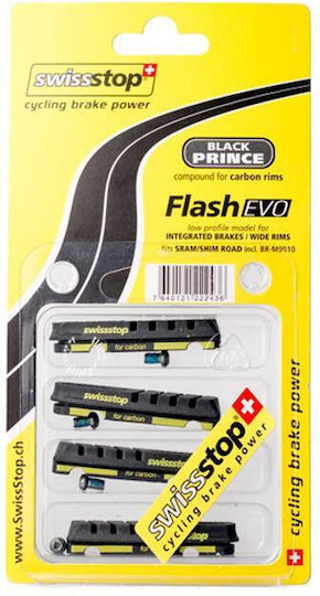 Shimano Swiss Stop Flash Pro Черни Принц Карбонови Спирачни Накладки За Велосипед 47м