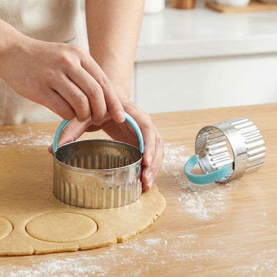 Set De 3 Inele Pentru Torturi Din Oțel Inoxidabil Pentru Fursecuri Prăjituri Și Fondant Baker's Secret