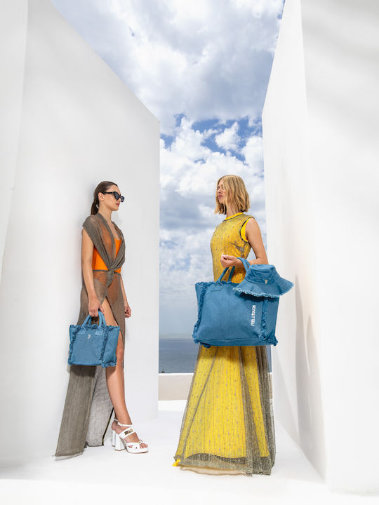 Feel & Touch Strandtasche Rucksack Blau
