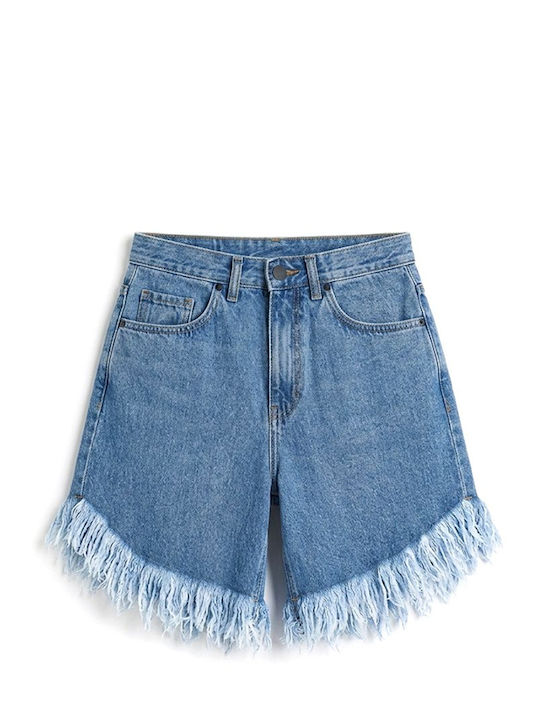 Women's Jean Bermuda Mid Blue
