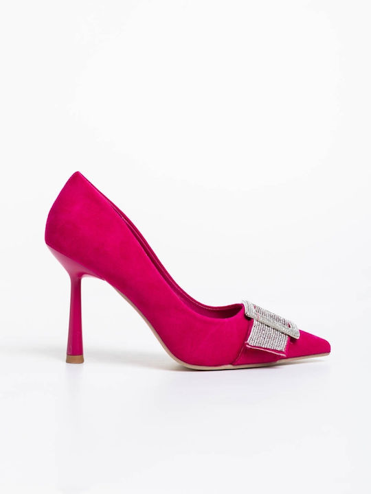 Pantofi Cu Toc Ascuțite Cu Toc Înalt Fuchsia