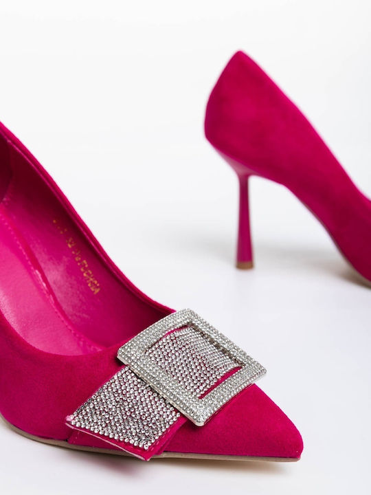 Pantofi Cu Toc Ascuțite Cu Toc Înalt Fuchsia