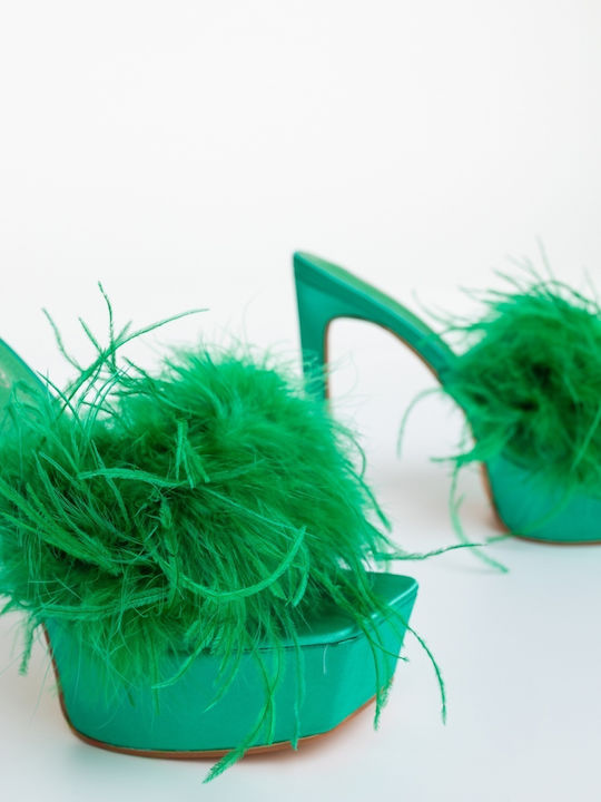 Pantofi cu Toc Stiletto Verzi