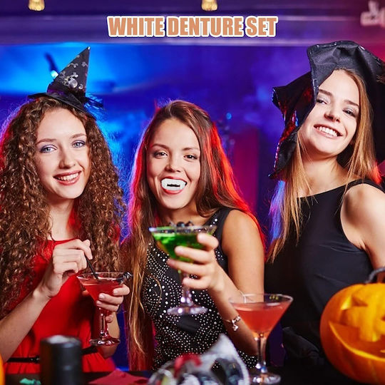 Vampire Αποκριάτικα Δόντια Λευκά για Halloween από Πλαστικό 10τμχ