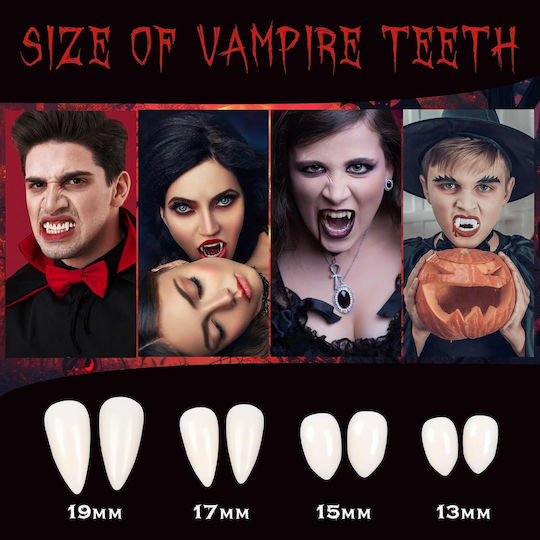 Vampir Karnevalsaccessoires Zähne Weiß für Halloween