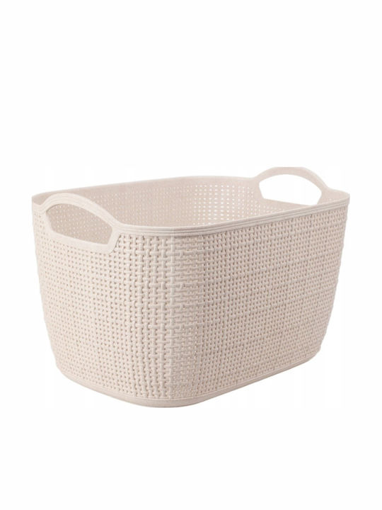 Koopman Aufbewahrungskorb Kunststoff Beiges 35x29x13cm