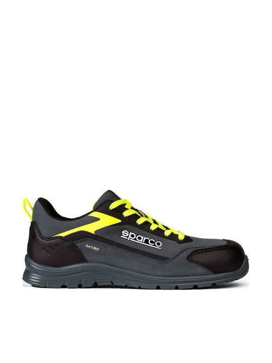 Sparco Nitro Advanced Kalle S3S SR FO SC ESD Сив Флуоресцентно Жълт EN ISO 20345:2022 + A1:2024 BTB0044B0K040