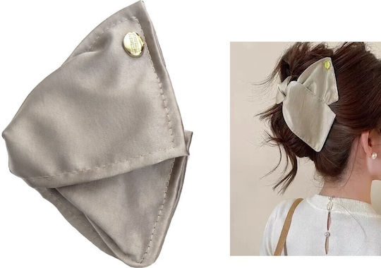 Hair Claw Shark Shape Gold Detail Gray
