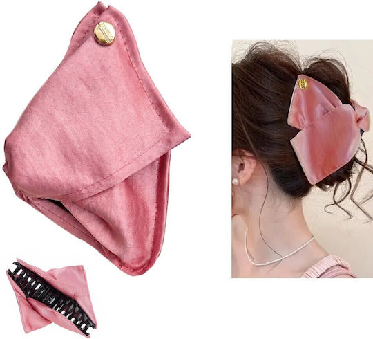 Hair Claw Shark Shape Gold Detail Pink