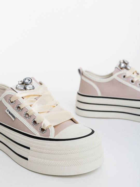 Adidași Flatform Pentru Femei Roz