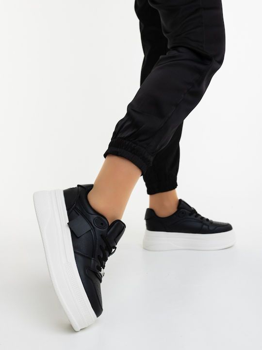 Adidași Flatforms Pentru Femei Negri și Albi