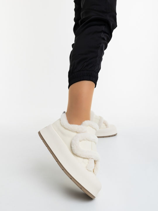 Adidași Flatforms Pentru Femei Bej
